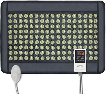 UTK Upgrade Far Infrared Heating Pad for Back, 153 Natural Jades Heating Pad for Pain, More Gemstones & Larger Heat Area, Smart Controller,Memory Function, Travel Bag Included, Medium: 31"x 21"
