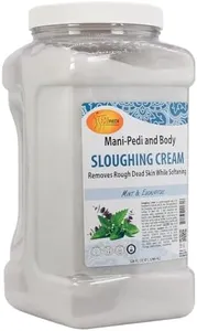 SPA REDI - Foot Cream, Sloughing Lotion, Mint and Eucalyptus 128 Oz - Pedicure Massage Foot Care for Dry Cracked Feet, Scrub Gently, Exfoliating, Smooths and Eliminates Buildup of Dead Skin