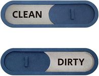 GEEKBEAR Clean Dirty Dishwasher Slider Sign (Blue) - Made with Premium MDF Wood - Wood Slider Indicator with Bold Text