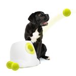 ALL FOR PAWS Automatic Dog Ball Launcher, Interactive Dog Tennis Ball Thrower For Large and X-Large Dogs,Rechargable Interactive Puppy Pet Fetch Toy, 3PCS 2.5" Tennis Balls Included