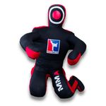 MatArts MMA Grappling Brazilian Jiu Jitsu Wrestling Mixed Martial Arts Judo Training Kick Boxing Dummy (Canvas - Black/Red, 47" - 4 feet)