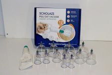 Scholazs professional quality ONLY CUPS HIJAMA 12 Cupping Cups Bio Magnetic Traditional Therapy Cupping Set Household Pull Out Cupping Kit/Chinese Massage Medical Cupping Set Suction Acupuncture (Only 12 pic Cup)