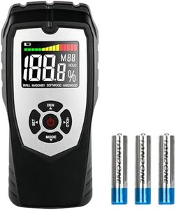 Pinless Wood Moisture Meter 4 Modes - Handheld Digital Damp Meter for Walls Non-Invasive Building Material Dampness Inspection 3-Color HD LCD Mold Detector for Hardwood Softwood Masonry Concrete