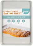 Boxiki Kitchen Non-Stick Ceramic Baking Sheet - Slick & Non-Toxic Ceramic Coating, PTFE & PFOA Free Cookie Sheet Pan - Perfect for Baking, Roasting, and More. (Half Sheet Pan)