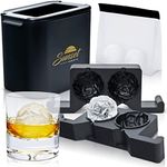 Sunset Clear Ice Cube Maker - Crystal Clear Whiskey Ice Cubes Mold Large 5 cm | Slow Melting Whiskey Ice Mold with Storage Bag | Clear Ice Ball Maker Mold | Whisky Wave Ice Cube Mold | Ice Molder