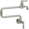 KOHLER K-99270-SN Artifacts Single-Hole Wall-Mount Pot Filler Kitchen Sink Faucet with 22-Inch Extended Spout, Vibrant Polished Nickel
