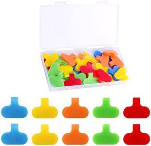 SAVITA 30pcs Wire Labels Electrical, Writable Reusable Nylon Cable Label Tags Cord Label Write on Wire Markers for Cable Wires Management and Identification (5 Colors)