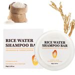 2 In 1 Rice Water Shampoo Bar & Conditioner Bar, Natural Rice Water Shampoo Bar For Hair Growth With Coconut Oil & Argan Oil, Anti Hair Loss Shampoo Bar