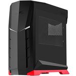 SilverStone Technology ATX Tower Case, 90 Degree Motherboard Rotation with Window, Black & Red CS-RVX01BR-W