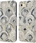 Head Case Designs Officially Licensed Micklyn Le Feuvre Monochrome Art Deco Tiles Marble Patterns Leather Book Wallet Case Cover Compatible with Apple iPhone 7/8 / SE 2020 & 2022