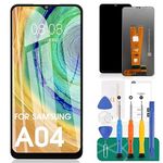 Replacement for Samsung Galaxy A04 LCD Digitizer for SM-A045F SM-A045F/DS LCD Display Touch Screen Full Assembly Repair Parts in Black(No Frame)