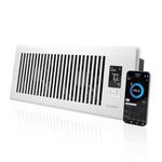 AC INFINITY AIRTAP T4, Quiet Register Booster Fan with Thermostat Control. White Vent. Fits 4 In x 12 in registers.