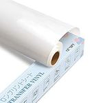 YRYM HT Heat Transfer Vinyl - 12" x 5ft White Premium HTV Vinyl Roll for T-Shirts,White Iron on Vinyl for DIY Heat Vinyl Design - Easy to Cut & Weed (White)