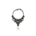 NEMICHAND JEWELS Pure 925 Sterling Silver Septum Nose Rings For Women - Non Pierced nose (SS-NR-05)