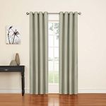 Eclipse Luxor Thermal Insulated Single Panel Grommet Top Darkening Curtains for Living Room, 52" x 84", Sage