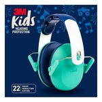 3M Kids Hearing Protection, Safety Ear Muffs for Children with Adjustable Headband, Green, 22dB Noise Reduction Rating (PKIDSB-GRN)