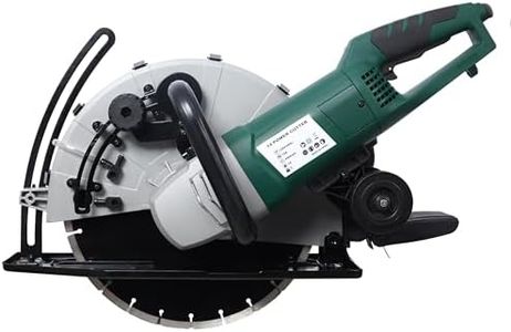 14" Electric Concrete Saw, 15A 2600W Wet Dry Power Cutter with Water Line & Guide Roller, Max 5" Cutting Depth Circular Masonry Saw for Stone Granite Brick, ETL