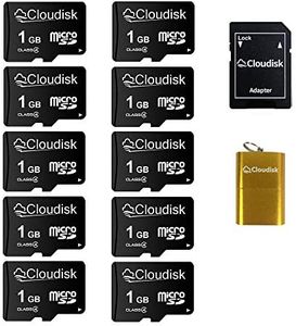 Cloudisk Micro SD Memory Cards Bulk Pack (10Pack 1GB)