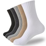 Josnown Women's Thermal Wool Socks, 5 Pairs Thick Warm Crew Athletic Socks for Sport Hiking in Cold Weather