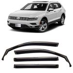 CLIM ART in-Channel Incredibly Durable Rain Guards for Volkswagen (VW) Tiguan 2018-2024, Original Window Deflectors, Vent Window Visors, Vent Deflector, 4 pcs. - 618259