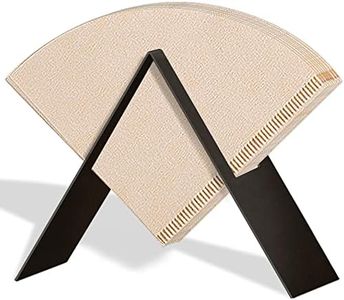 LINES ARTE Black Cone Coffee Filter Holder Storage,Metal Coffee Filter Paper Holder(7.5''x 2''x 3.3'')