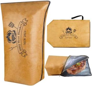 BBQ Blanket for Resting Meat, BBQ Brisket Blanket Meat Resting Blanket for Smoking, Reusable Smoker Grilling Meat Insulated Resting Bag with Wide Mouth for Large Brisket/Beef/Turkey (Regular 21in)