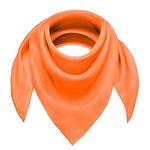 Basic Sense Square Chiffon Scarf Retro Lightweight Neck Scarves Bandana for Women, Orange