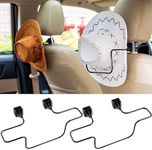 Feekoon Cowboy Hat Holder Rack for Truck, SUV Car, Keep Tidy Shape, Hanging Clothes Bar Coat Hard Seat Back Accessories, 2 Pack, Black