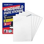 Windshield Sticker Applicator 5 Pack 5"x7" Static Cling for Stickers Easy Application, Removal and Re-Application