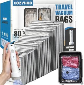 21 Pack Vacuum Storage Bags with Cordless Electric Pump, Reusable Space Saver Bags for Clothes, Blankets, Pillows, 8S/7M/6L Travel & Home Organizer Set