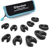 DURATECH 10-Piece 3/8" Drive Crowfoot Wrench Set, Flare Nut Wrench Set, Open End Wrench Set, Metric, Size Covers 10-19mm, CR-V Steel, with Zipper Bag