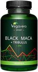 Vegavero Tribulus Terrestris Maca Root | Strong 500 mg Tribulus Extract (450mg Saponins) with Black Maca Extract 200 mg and Zinc | NO Additives, Lab-Tested | 120 Capsules | Vegan