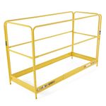 MetalTech 6 Foot Safety Guardrail, Baker Style Metal Guardrails Accessory System, for Scaffolding Platform, with Non-Slip Deck, 1 Pack, Yellow