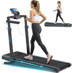 WELLFIT Treadmill with Auto Incline, 4 in 1 Foldable Treadmills for Home with Adjustable Height, 3.5HP Quiet Under Desk Treadmill, 350 LBS Capacity Portable Walking Pad with App, Space-Saving Design