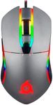 KLIM Aim Gaming Mouse - Wired Ergonomic Gamer USB Computer Mice Chroma RGB - 7000 DPI - Programmable Buttons -Ambidextrous, Ergonomic for Desktop PC Laptop USB Game High Precision Optical Laser - Souris Gamer - Grey