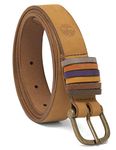 Timberland Women's Casual Leather Belt for Jeans, Wheat (Rainbow Keepers), Medium (33-39)