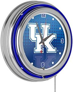 Trademark Gameroom University of Kentucky Chrome Double Rung Neon Clock - Reflection