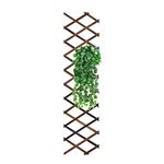 Reagia Wooden Lattice Wall Planter Garden Fence, Expandable Plant Climb Hanging Trellis Fence Panels Support Fence Indoor Air Plant Vertical Rack Wall Decor for Room Patio Garden (0.5CM)