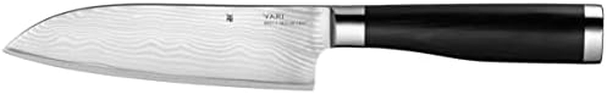 WMF Yari Santoku Messer 31 cm, japanischer Spezialklingenstahl, 67 Lagen Griff aus Pakkaholz, Damaszener Klinge 16,5 cm