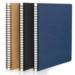 EUSOAR Students Ruled Spiral Notebook Hardcover, A5 3 packs 5.5x8.3" 120 Pages Lined Travel Writing Notebooks Journal, Memo Notepad Sketchbook, Students Office Business Diary Ruled Books-3Colors