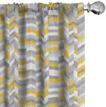 Ambesonne Grey and Yellow 2 Panel C