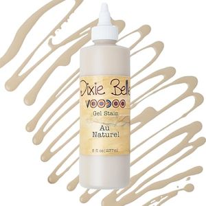 Dixie Belle Voodoo Gel Stain - Au Naturel - Natural Grain Water-Based Stain for Wood Projects - Made in The USA - Wood Grain Enhancer - 8 Fl Oz