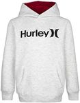 Hurley boys One and Only Pullover Hoodie Hooded Sweatshirt, Birch Heather, Large US