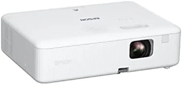 Epson EpiqVision Flex CO-W01 Portable Projector, 3-Chip 3LCD, Widescreen, 3,000 Lumens Color/White Brightness, 5 W Speaker, 300-Inch Home Entertainment and Work, Streaming Ready