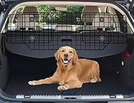 CASIMR Dog Car Barrier for SUVs,Vehicles, Cars, Adjustable Pet Gate for Cargo Area, Heavy-Duty Wire Mesh Pet Barrier, Universal Fit Net Car Divider for Dogs，Safety Dogs Car Travel Accessories