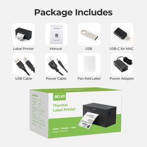 Nelko Bluetooth Label Printer 4x6 – Wireless Thermal Shipping Printer