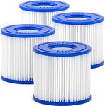 CHIKIXSON Hot Tub Filter Cartridge VI, Replacement Filter Compatible with Bestway Filter Cartridge VI for L-a-y-Z spa Swimming Pool, Miami, Vegas, Palm Springs, Paris Monaco, 4 PCS (VI)