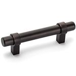 Cosmas 161-3ORB Oil Rubbed Bronze Cabinet Bar Handle Pull - 3" Hole Centers, 10 Pack