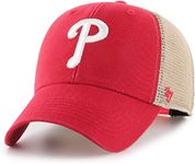 47 MLB Flagship Wash Mesh MVP Adjustable Hat, Adult One Size Fits All (Philadelphia Phillies, One Size, Red), Philadelphia Phillies Red, One size