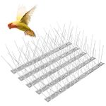 10FT Bird Spikes, Stainless Steel Bird Repellent Spikes Kit with Base, Pigeon Repellent Balcony for Outdoor, Deterring Pigeon, Crows and Rodents